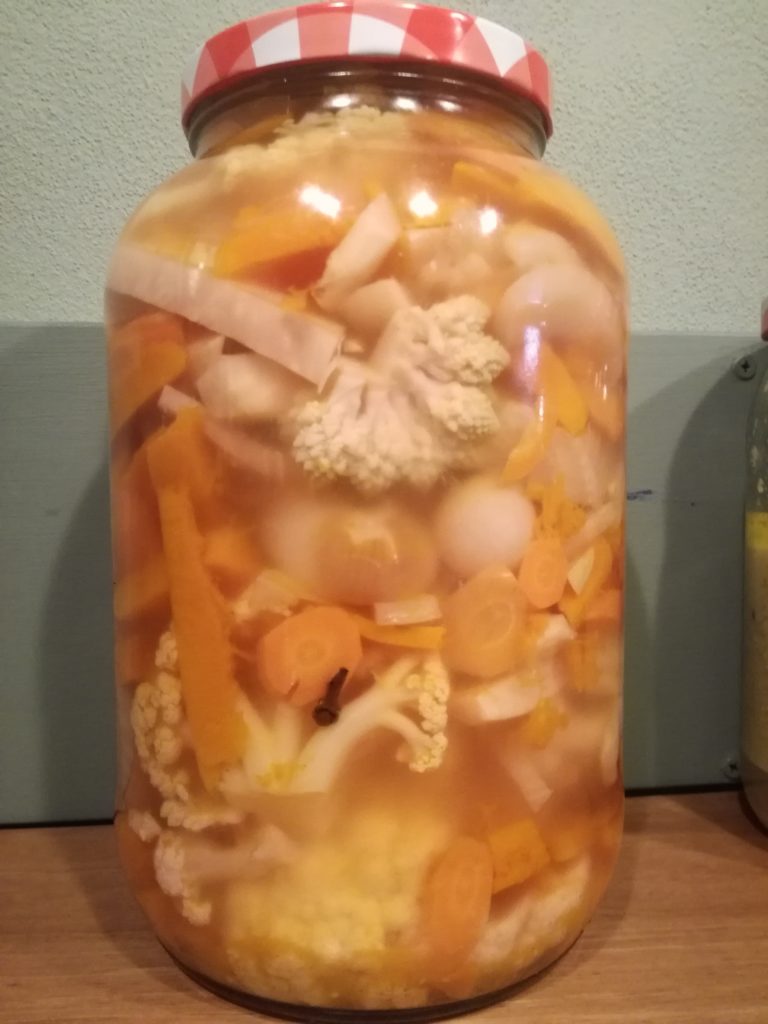 Giardiniera sottovuoto